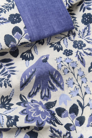 Part Two Blue Bird Print Scarf Blue Phi - MMJs Fashion