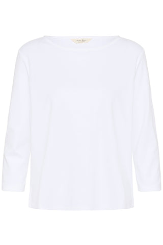 Part Two Boat Neck Top White Nela - MMJs Fashion
