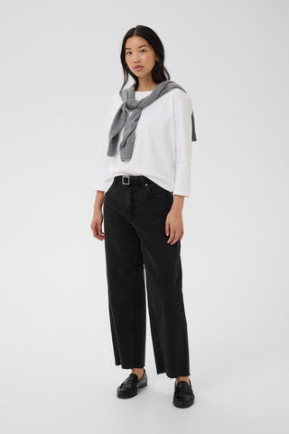 Part Two Boat Neck Top White Nela - MMJs Fashion
