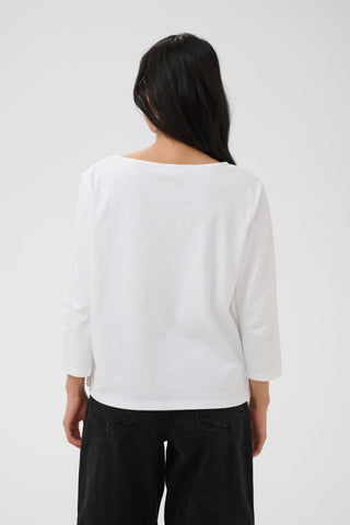 Part Two Boat Neck Top White Nela - MMJs Fashion