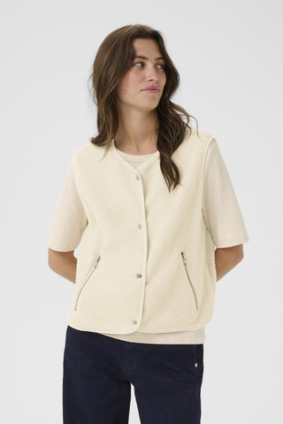 Part Two Borg Gilet Ivory Signy - MMJs Fashion