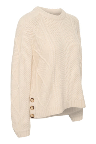 Part Two Cable Knit Jumper Cream Lisamarie - MMJs Fashion