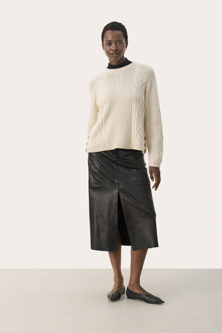 Part Two Cable Knit Jumper Cream Lisamarie - MMJs Fashion