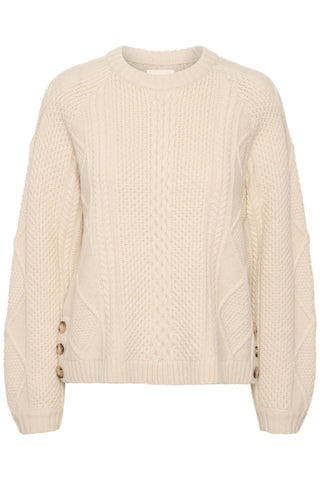 Part Two Cable Knit Jumper Cream Lisamarie - MMJs Fashion
