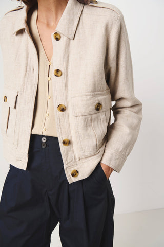 Part Two Casual Jacket Beige Melange Najah - MMJs Fashion