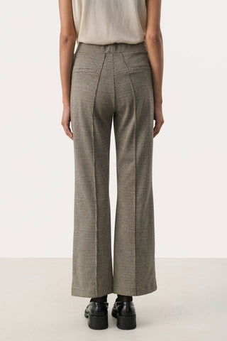 Part Two Checked Jersey Trousers Brown Pontas - MMJs Fashion