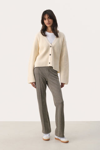 Part Two Checked Jersey Trousers Brown Pontas - MMJs Fashion