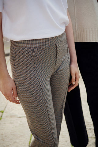 Part Two Checked Jersey Trousers Brown Pontas - MMJs Fashion