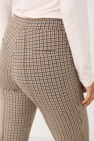 Part Two Checked Jersey Trousers Brown Pontas - MMJs Fashion