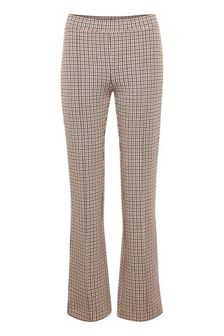 Part Two Checked Jersey Trousers Brown Pontas - MMJs Fashion