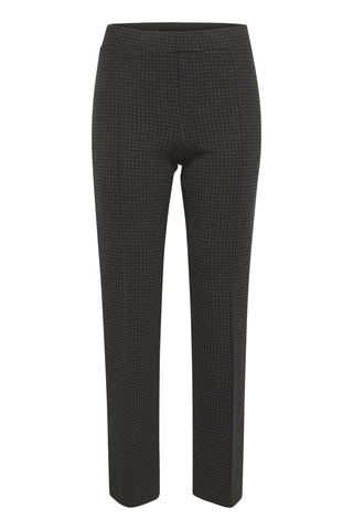 Part Two Checked Jersey Trousers Dark Grey Pontas - MMJs Fashion