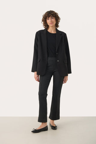 Part Two Checked Jersey Trousers Dark Grey Pontas - MMJs Fashion