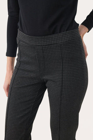 Part Two Checked Jersey Trousers Dark Grey Pontas - MMJs Fashion
