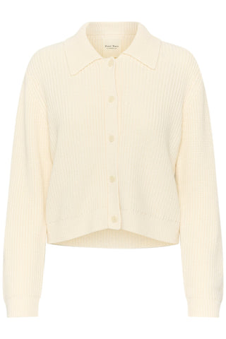 Part Two Collared Cardigan Cream Lucianna - MMJs Fashion