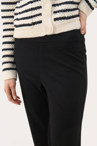 Part Two Comfort Waist Trousers Black Ponta - MMJs Fashion