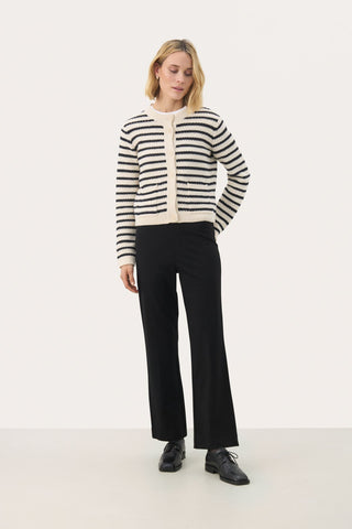 Part Two Comfort Waist Trousers Black Ponta - MMJs Fashion