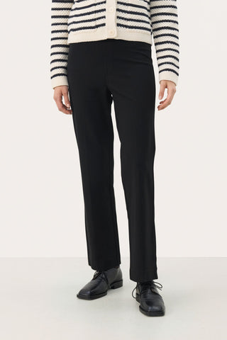 Part Two Comfort Waist Trousers Black Ponta - MMJs Fashion