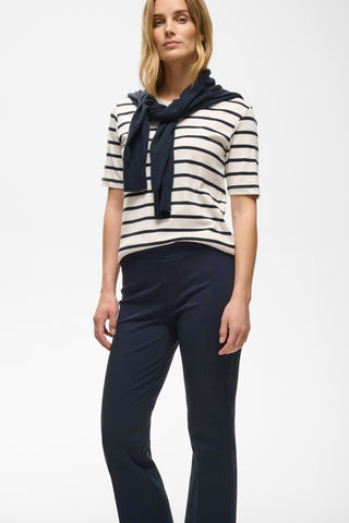 Part Two Comfort Waist Trousers Navy Blue Ponta - MMJs Fashion