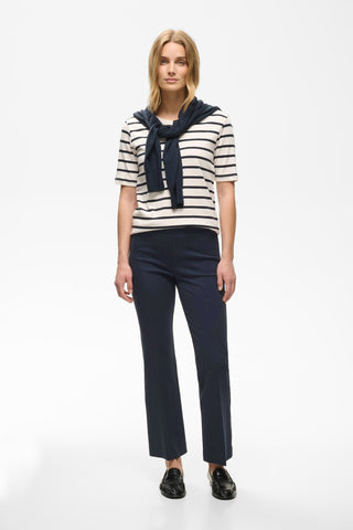 Part Two Comfort Waist Trousers Navy Blue Ponta - MMJs Fashion