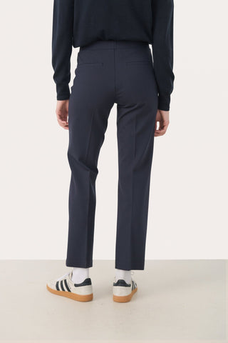 Part Two Comfort Waist Trousers Navy Blue Ponta - MMJs Fashion