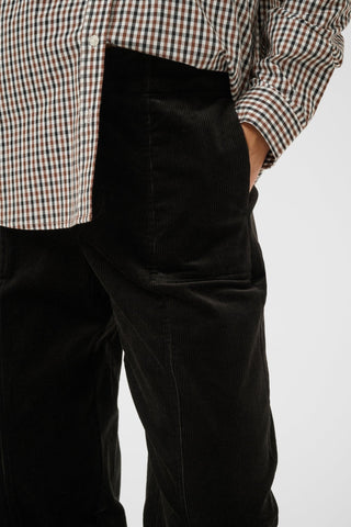 Part Two Corduroy Cropped Trousers Black Netta - MMJs Fashion
