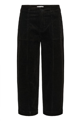 Part Two Corduroy Cropped Trousers Black Netta - MMJs Fashion