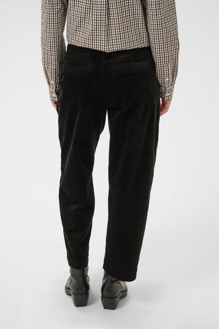 Part Two Corduroy Cropped Trousers Black Netta - MMJs Fashion