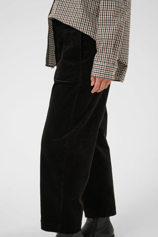 Part Two Corduroy Cropped Trousers Black Netta - MMJs Fashion