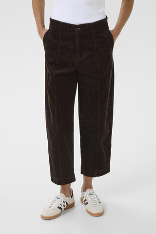 Part Two Corduroy Cropped Trousers Brown Netta - MMJs Fashion