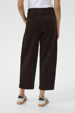 Part Two Corduroy Cropped Trousers Brown Netta - MMJs Fashion