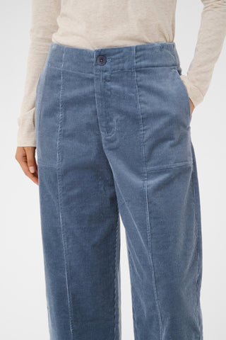 Part Two Corduroy Cropped Trousers Flint Blue Netta - MMJs Fashion