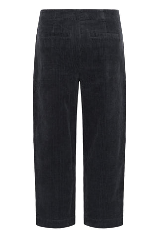 Part Two Corduroy Cropped Trousers Navy Blue Netta - MMJs Fashion