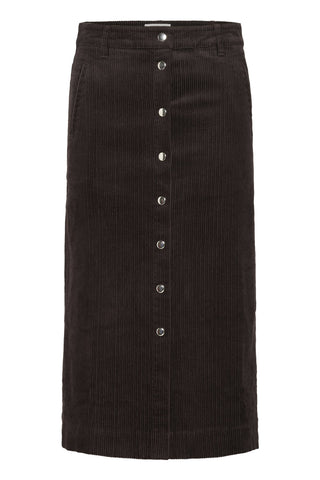 Part Two Corduroy Midi Skirt Brown Shayla - MMJs Fashion