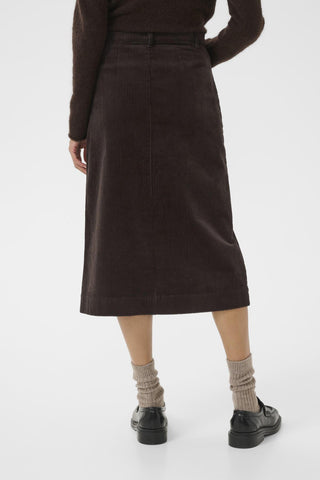 Part Two Corduroy Midi Skirt Brown Shayla - MMJs Fashion