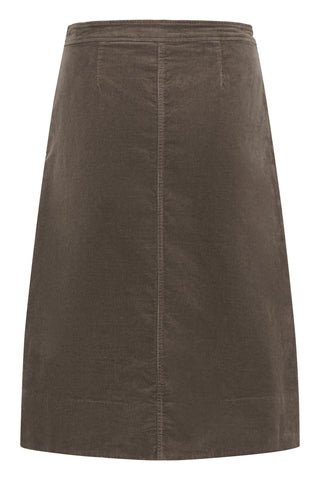 Part Two Corduroy Midi Skirt Mid Brown Sofine - MMJs Fashion