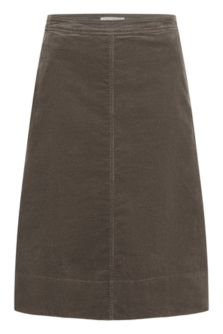 Part Two Corduroy Midi Skirt Mid Brown Sofine - MMJs Fashion