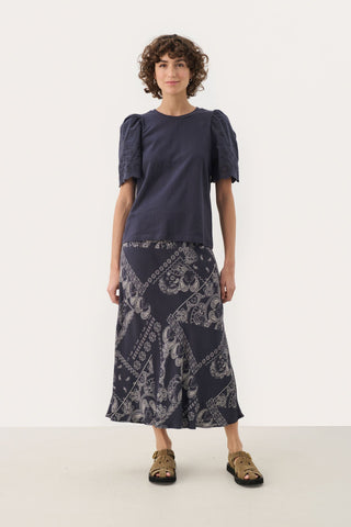 Part Two Cotton Top Navy Blue Nahlua - MMJs Fashion