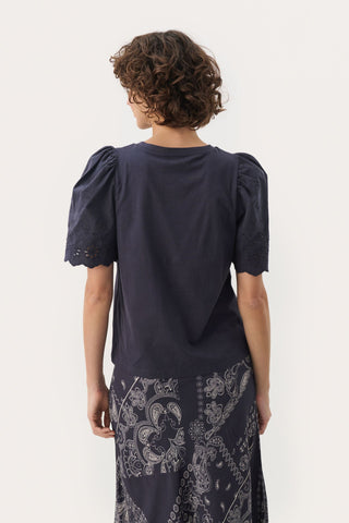 Part Two Cotton Top Navy Blue Nahlua - MMJs Fashion