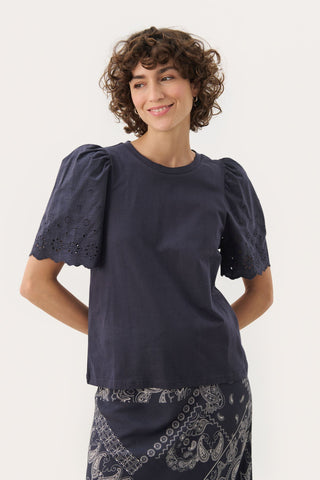 Part Two Cotton Top Navy Blue Nahlua - MMJs Fashion