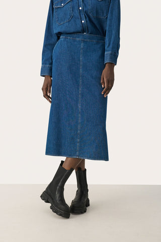 Part Two Denim Skirt Medium Blue Lizzie - MMJs Fashion