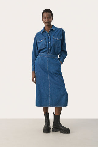 Part Two Denim Skirt Medium Blue Lizzie - MMJs Fashion