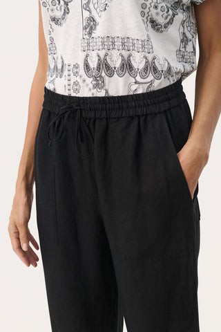 Part Two Drawstring Waist Trousers Black Eniola - MMJs Fashion