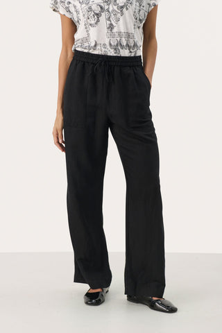 Part Two Drawstring Waist Trousers Black Eniola - MMJs Fashion
