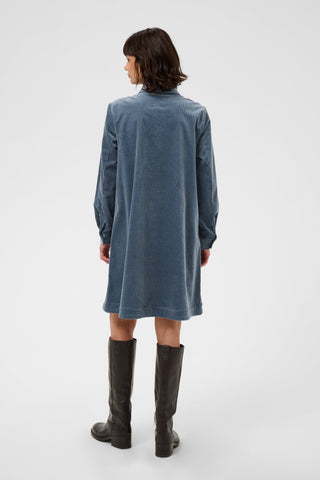Part Two Fine Cord Dress Flint Blue Corintha - MMJs Fashion