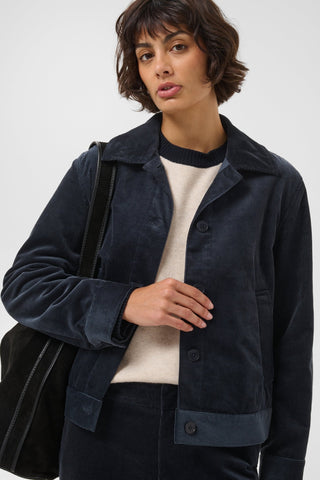 Part Two Fine Cord Jacket Dark Navy Constanze - MMJs Fashion