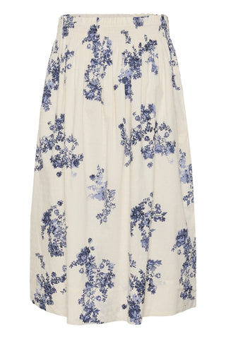 Part Two Floral Pattern Skirt Blue Amaia - MMJs Fashion