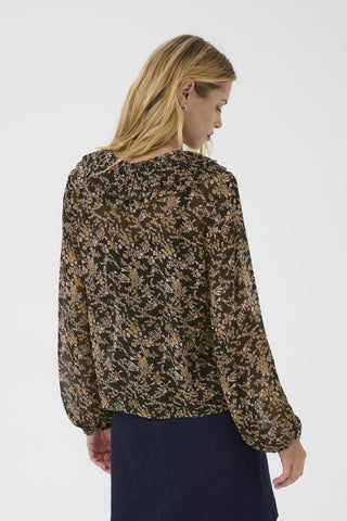 Part Two Floral Print Blouse Black Sanaz - MMJs Fashion
