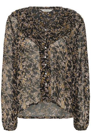 Part Two Floral Print Blouse Black Sanaz - MMJs Fashion