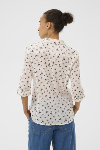 Part Two Floral Print Blouse Ivory Cortnio - MMJs Fashion