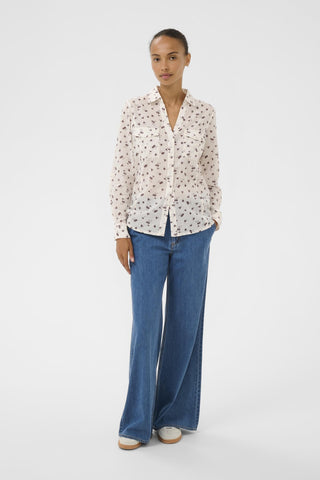 Part Two Floral Print Blouse Ivory Cortnio - MMJs Fashion